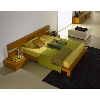 Queen Platform Bed inTeak Finish Queen Platform Bed inTeak Finish
