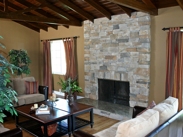 Stone Fireplace