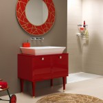 Vintage Red Bathroom Vanity Vintage Red Bathroom Vanity