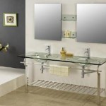 Bathroom Contemporary Double Basin Glass Vanity Set Bathroom Contemporary Double Basin Glass Vanity Set