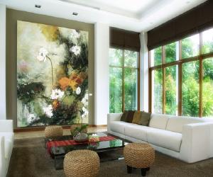 Low Furniture with Full Height Paintings