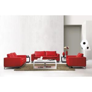 Manhattan Modern Red Leather Sofa Set