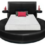 Black Round Platform Bed