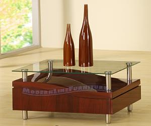 Contemporary Mahogany End Table