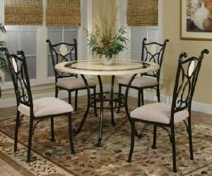 Espresso Table Base and  Side Chairs