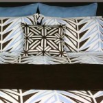 Modern Brown and Blue Bedding Set