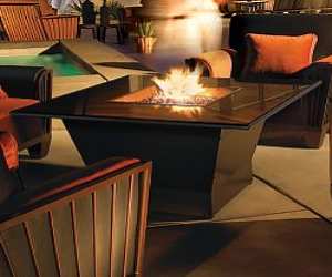 square outdoor fire table