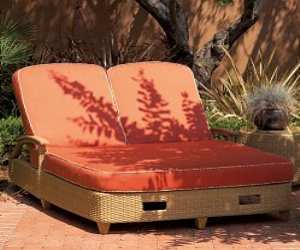 Wicker Double Chaise Lounges