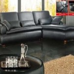 Black Leather Sectional Sofa