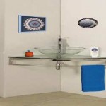 Glass Corner Vessel Sink