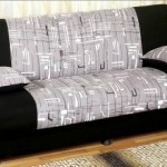 Designer Black, Grey and White Sleeper Sofa