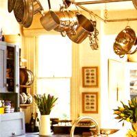 Kitchen Interior: Greenery and Flowers