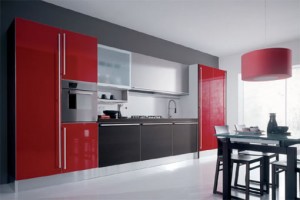 Plastic and Glass Furniture for Kitchen Interior