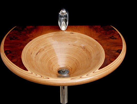 Ammonitum Launched Wooden Sink 