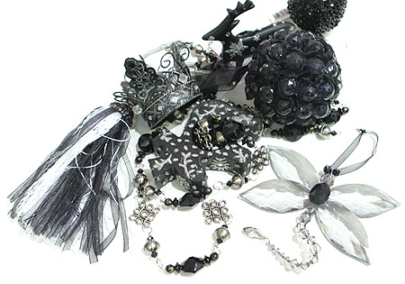 Black Ornaments For Christmas Decoration
