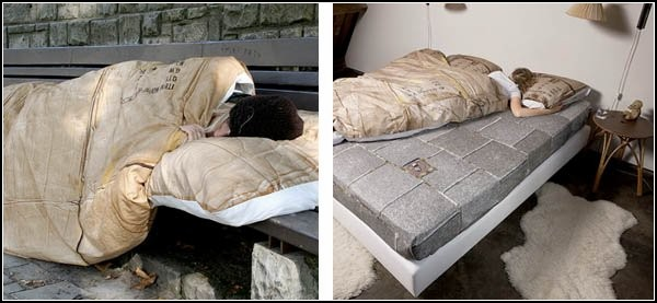 Feel Yourself Like Homeless! Creative Linens Homeless Bedding 